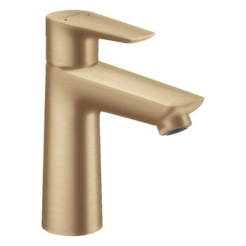 Смеситель для раковины Hansgrohe Talis E, низкий излив, с донным клапаном pop-up, шлифованная бронза